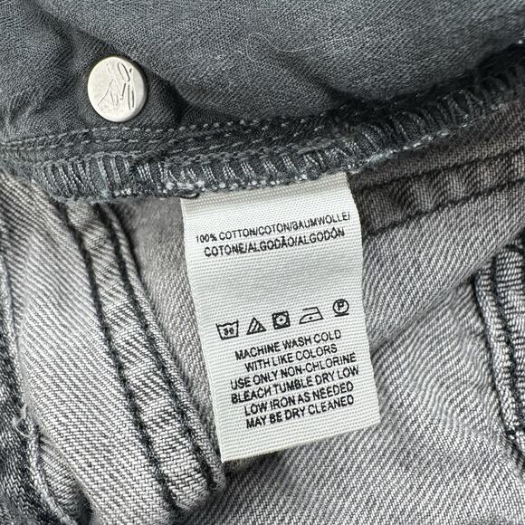 We The Free People Shorts Womens 26 Faded Gray Denim Button Fly Anthropologie - Picture 10 of 10